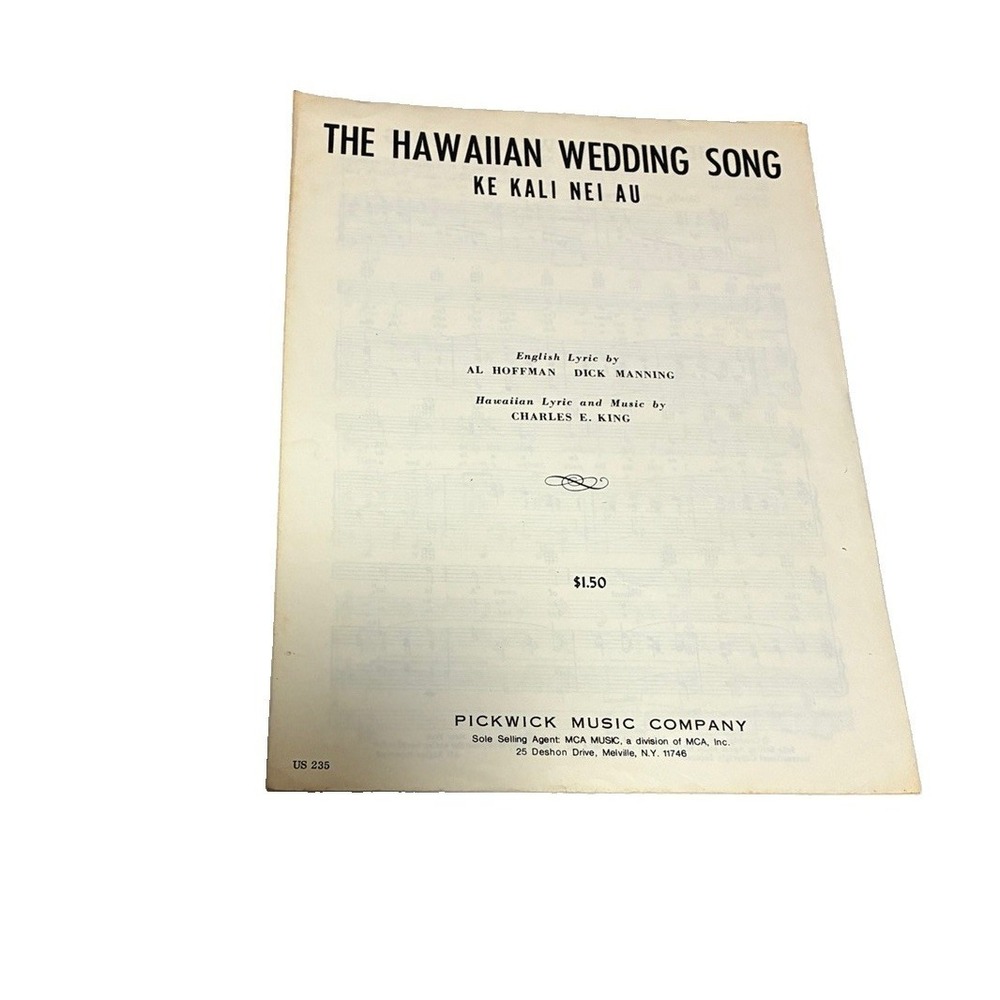 Pickwick Sheet Music Unisex OS Cream Good Hawaiian Wedding Song Ke Kali Nei Au